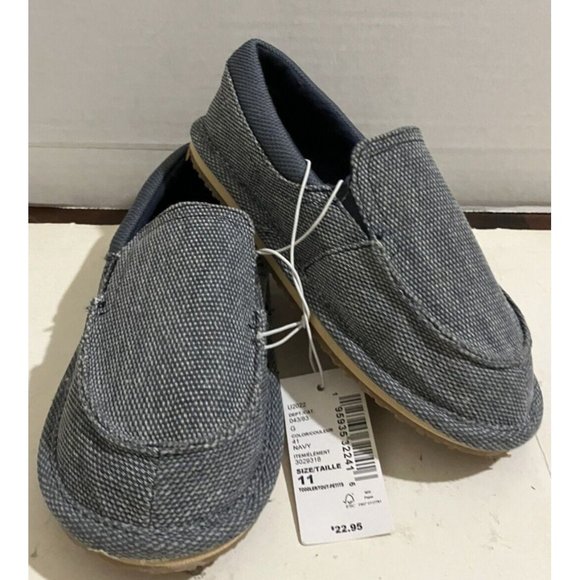 NWT The Children's Place  toddler  Size 11 Blue Denim Loafer Boat Shoes new - Picture 1 of 8